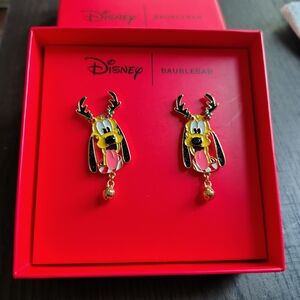 Disney Pluto Earrings - Black, Yellow, Pink, Gold